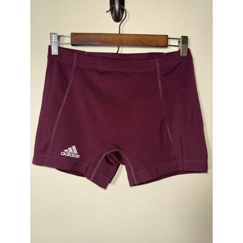 Adidas Climalite Compression Shorts Maroon Burgundy Volleyball Large